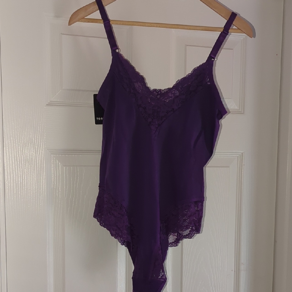 Torrid Deep Purple Lace Bodysuit